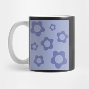 pattern flower aesthetic violet purple blue Mug